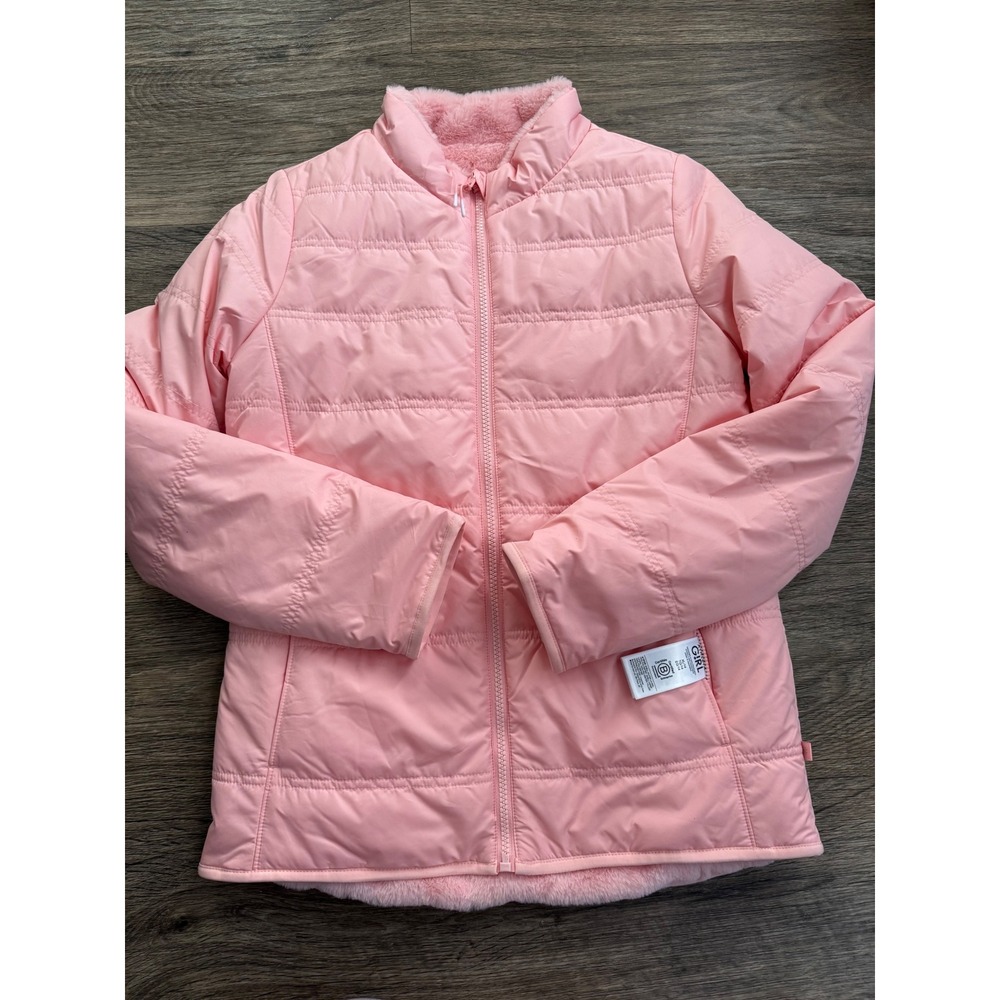 Athleta Girl Pink Reversible Quilted Jacket Girls Size XL/14